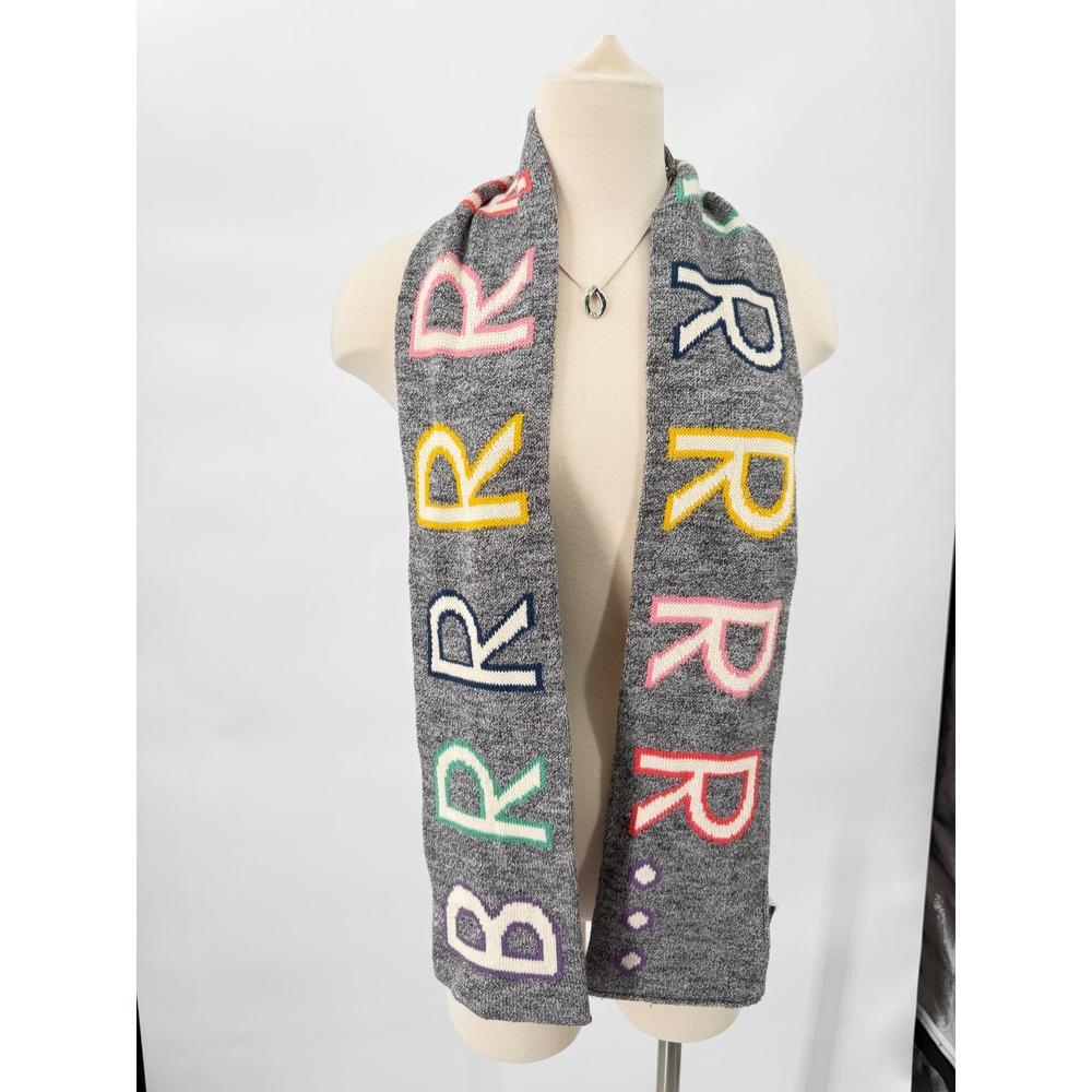 GapKids Scarf Unisex OS Gray BRRR Colorful Knit Winter Accessory